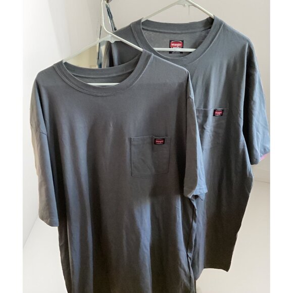 Wrangler Workwear Mens Gray Performance Pocket Tee Size 2XLT Lot of 2    (C5) - Picture 1 of 5